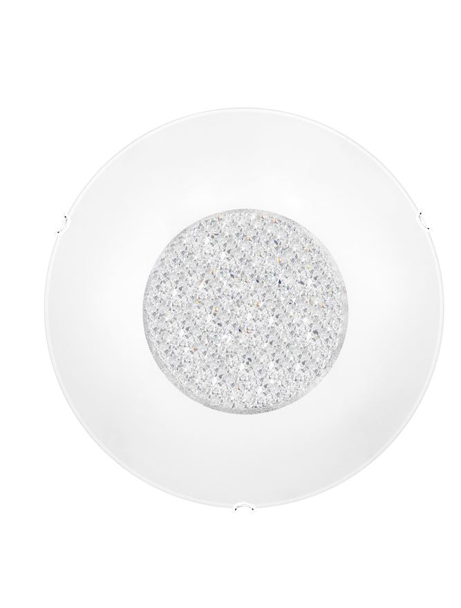 Plafoniera ERA White Glass & Crystal White Metal LED 3X12W E27 Diam: 40 cm Nova Luce