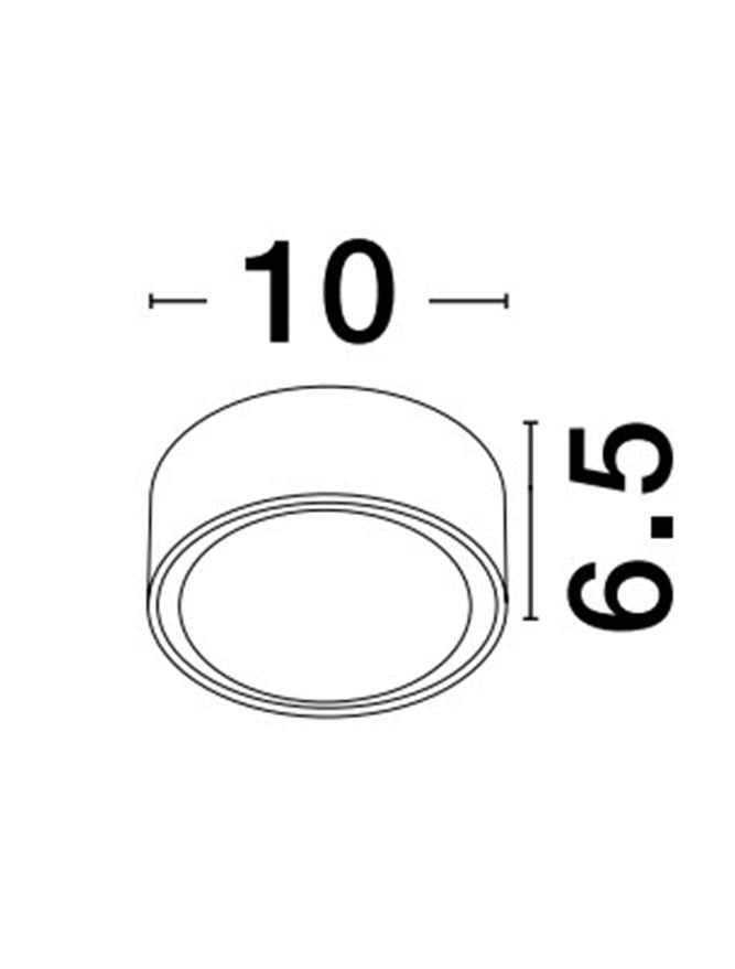 Plafoniera FOCUS gri 7W Diam: 10 Nova Luce