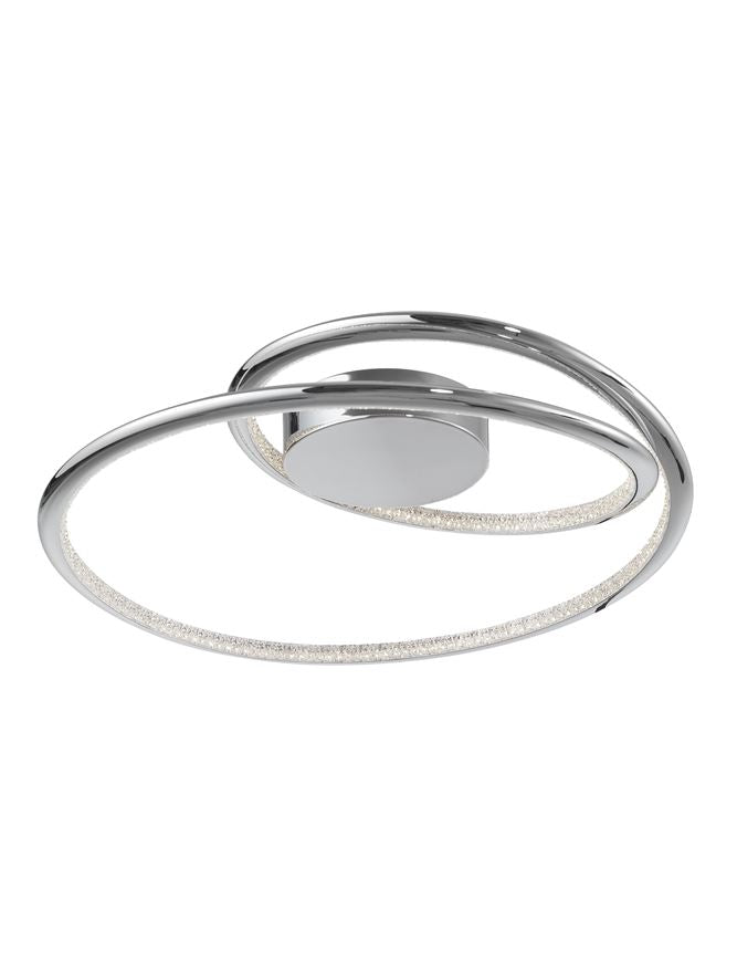 Plafoniera PLASENCIA Chrome Aluminium & Acrylic Led 27W 3000K Diam: 46.5 cm Nova Luce