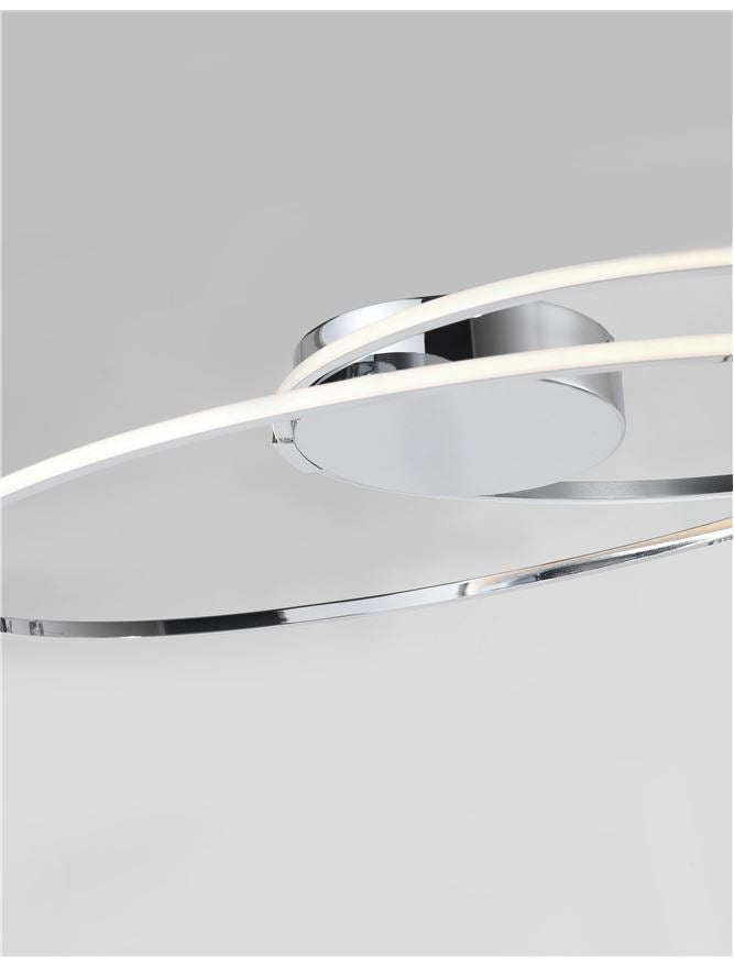 Plafoniera VIARREGIO Chrome Aluminium & Acrylic 28W Dim: 60X35 cm Nova Luce