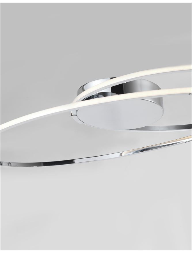 Plafoniera VIARREGIO Chrome Aluminium & Acrylic 28W Dim: 60X35 cm Nova Luce
