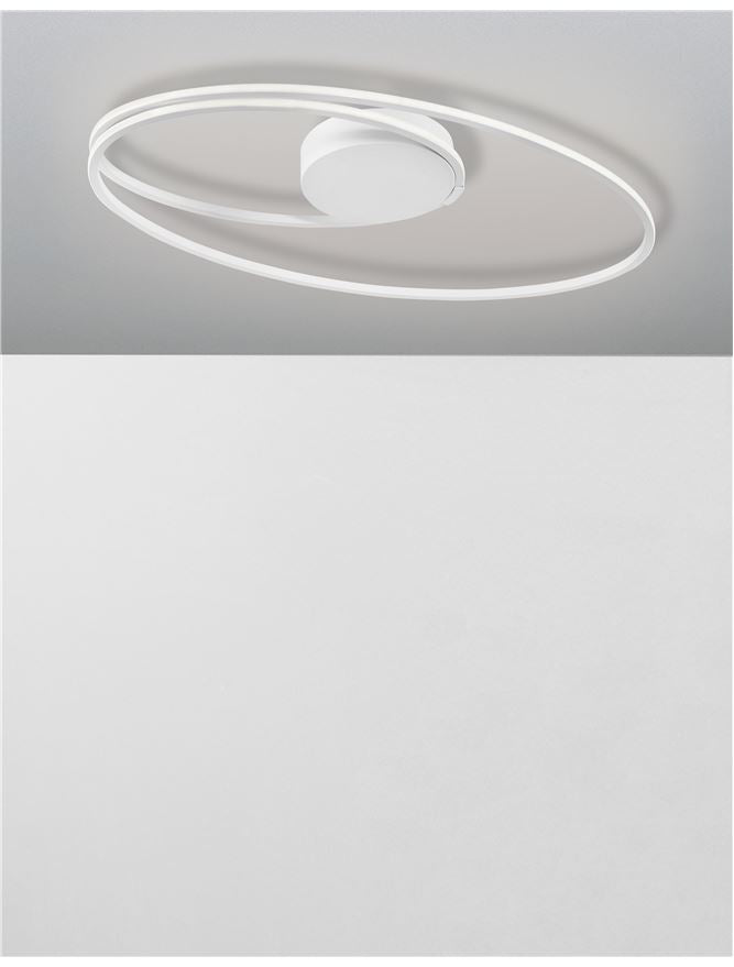 Plafoniera VIARREGIO White Aluminium & Acrylic 28W Dim: 60X35 cm Nova Luce