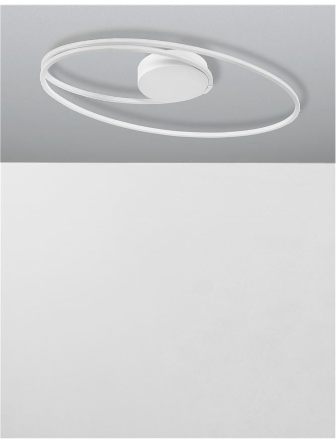 Plafoniera VIARREGIO White Aluminium & Acrylic 28W Dim: 60X35 cm Nova Luce