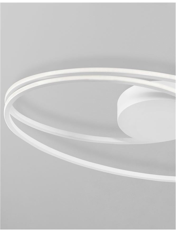 Plafoniera VIARREGIO White Aluminium & Acrylic 28W Dim: 60X35 cm Nova Luce