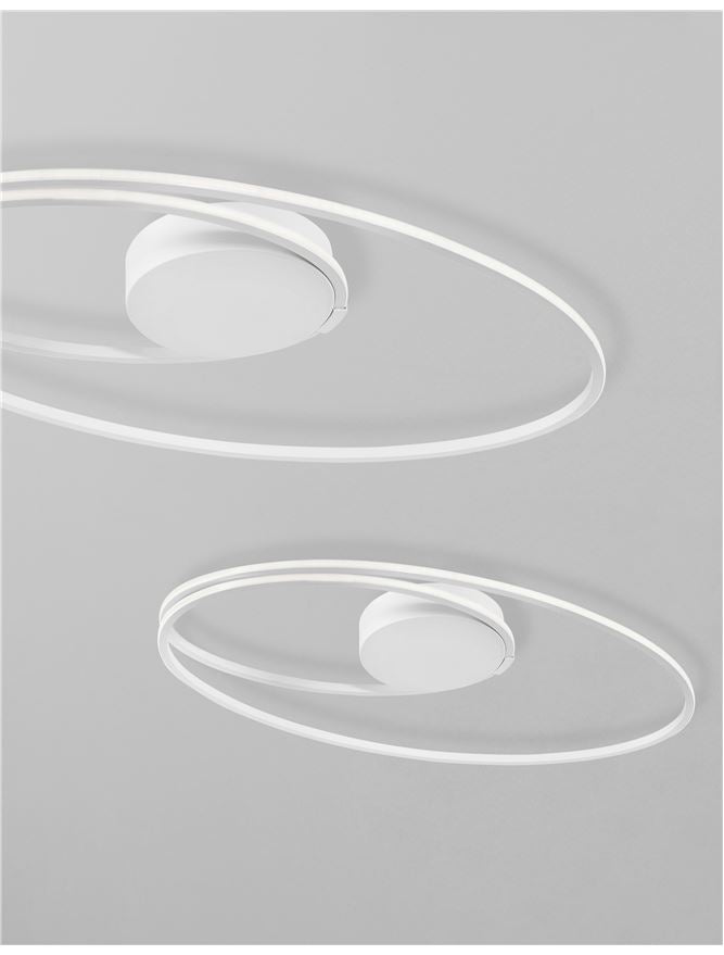 Plafoniera VIARREGIO White Aluminium & Acrylic 28W Dim: 60X35 cm Nova Luce