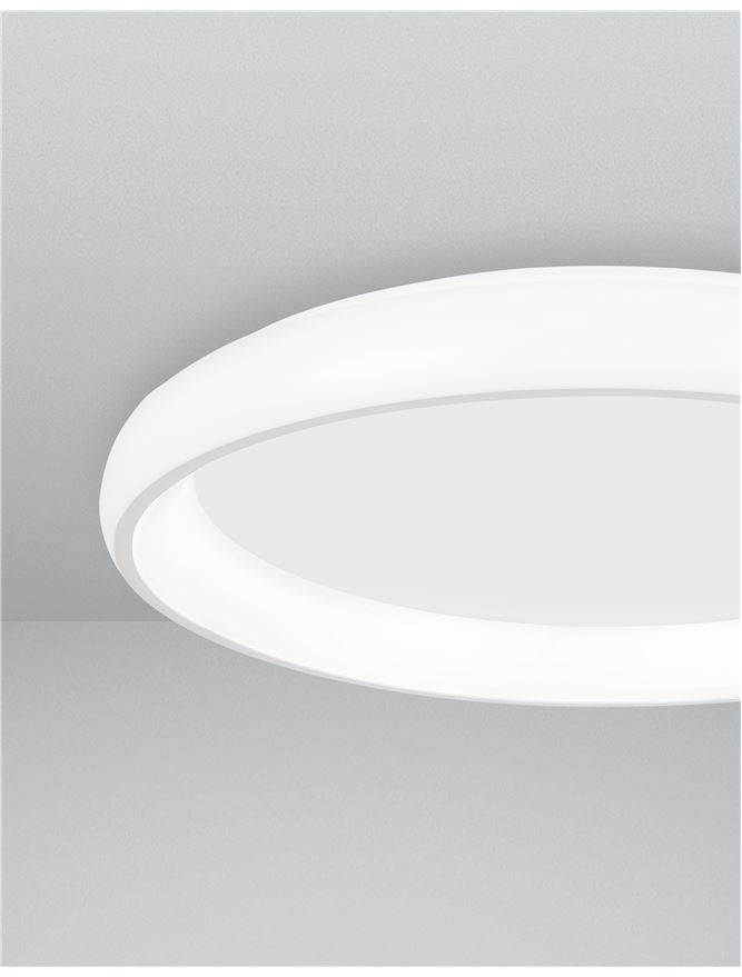 Plafoniera ALBI White Aluminium & Acrylic Dimmable 32W Diam. 41 cm Nova Luce