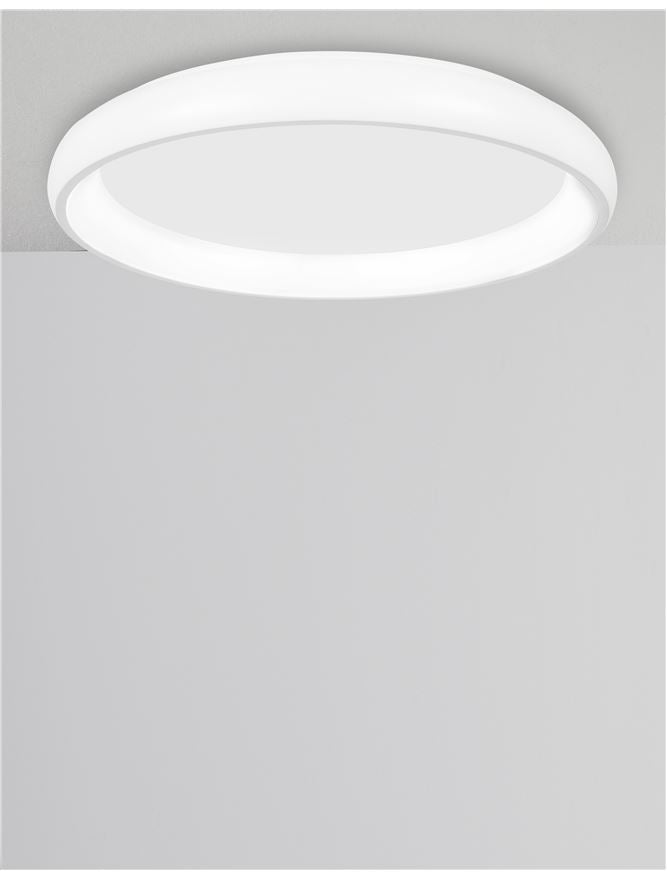 Plafoniera ALBI White Aluminium & Acrylic Dimmable 50W Diam. 61 cm Nova Luce