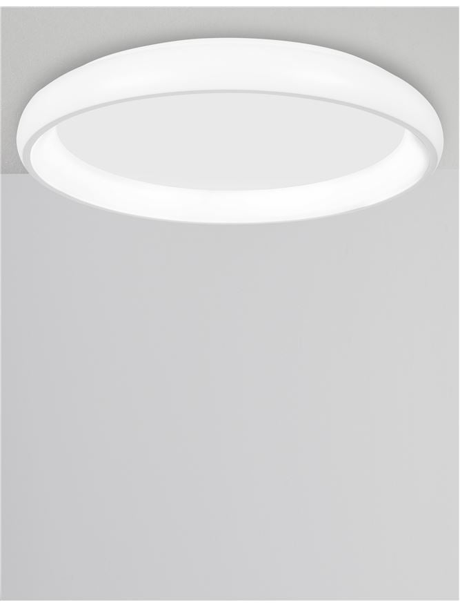 Plafoniera ALBI White Aluminium & Acrylic Dimmable 84W Diam. 81 cm Nova Luce