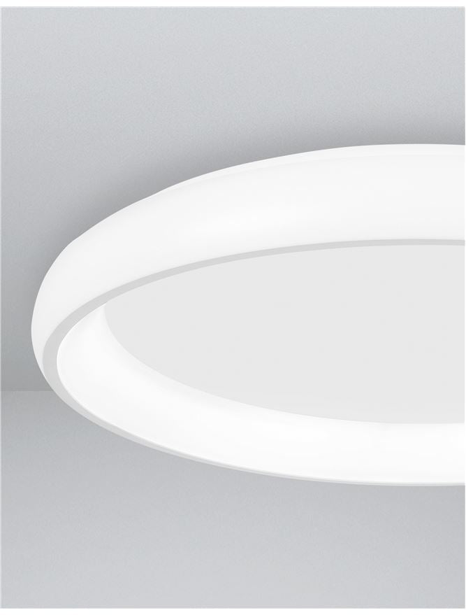 Plafoniera ALBI White Aluminium & Acrylic Dimmable 84W Diam. 81 cm Nova Luce