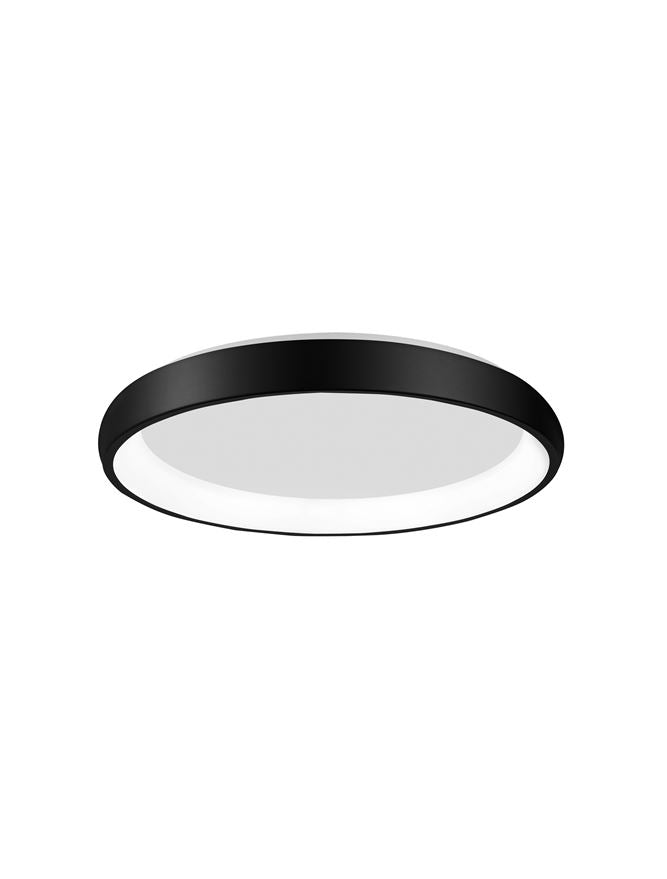 Plafoniera ALBI Black Aluminium & Acrylic Dimmable 50W Diam. 61 cm Nova Luce
