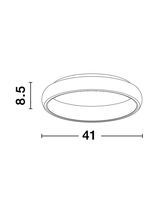 Plafoniera ALBI Sandy Black Aluminium & Acrylic 32W Diam. 41 cm Nova Luce