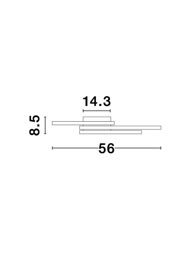 Plafoniera BILBAO alb 42W Dim: 56x56 cm Nova Luce