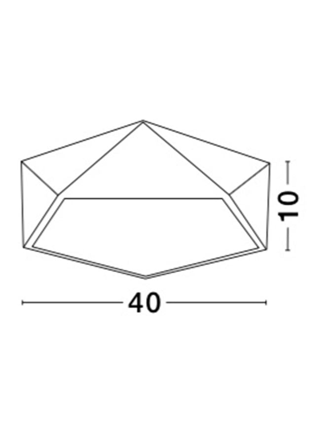 Plafoniera DARIUS Metal & Acrylic Diffuser Matt White Outside & Inside 4X10W Diam: 40 cm Nova Luce