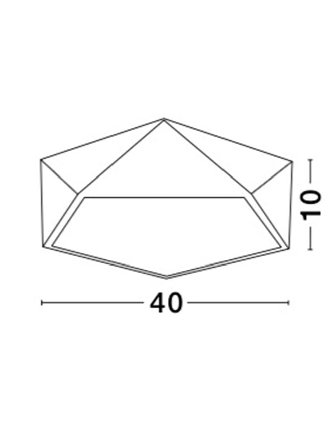 Plafoniera DARIUS Metal & Acrylic Diffuser Bronze Outside Matt White Inside 4X10W Diam: 40 cm Nova Luce
