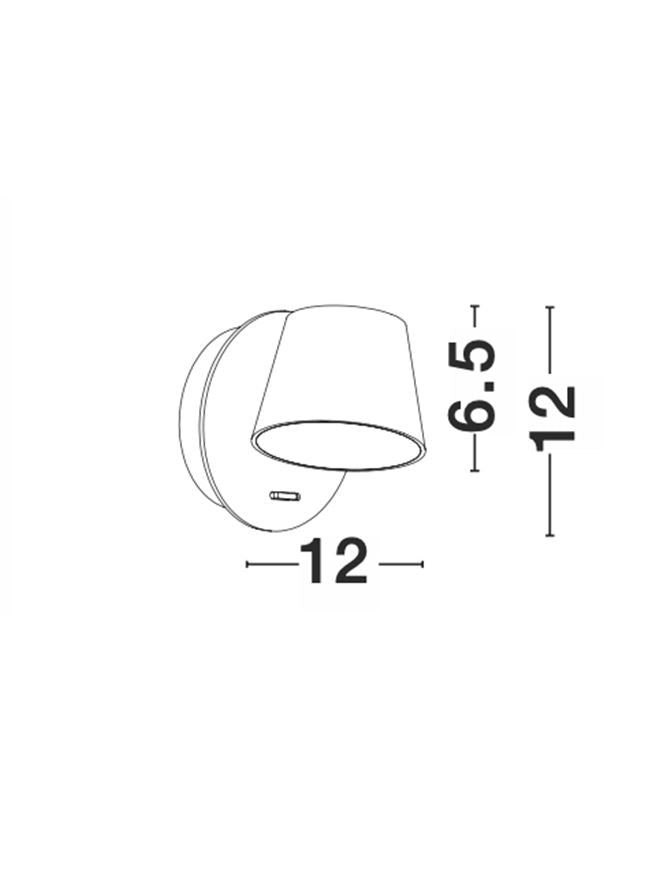 Aplica de interior AMADEO alb 6W 528lm 3000K D=12cm Nova Luce