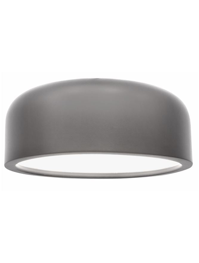 Plafoniera PERLETO Metal & Acrylic Diffuser Steel Gray Outside Matt White Inside 2X12W Diam: 35 cm Nova Luce