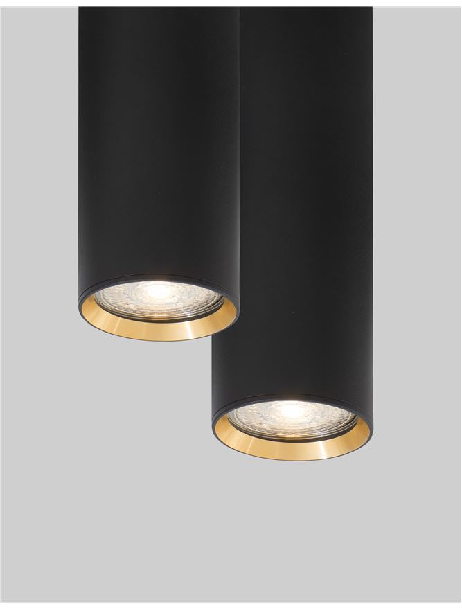 Plafoniera MARUPE Sandy Black Aluminium 1x50W Diam: 6 cm H.20 cm Nova Luce