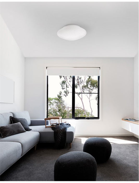 Plafoniera SENS White Glass White Metal 1X12W E27 Diam: 25 cm Nova Luce