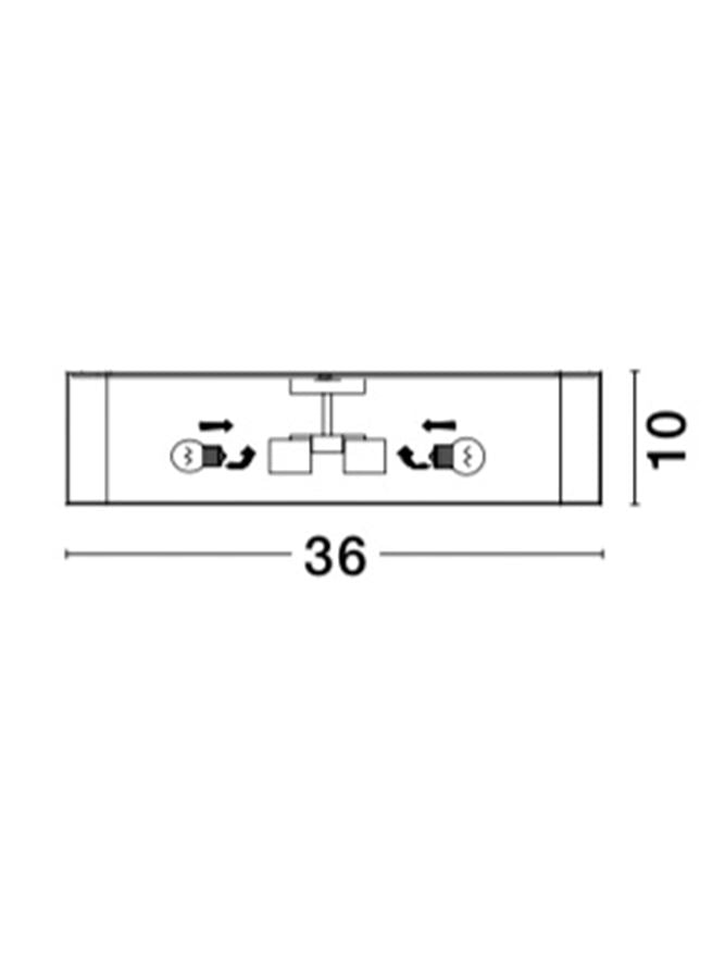 Plafoniera RAGU Metal & Acrylic Diffuser Black Outside Matt White Inside Led 4X10W E27 Dim: 36X36 cm Nova Luce