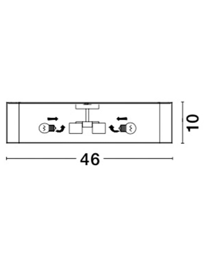 Plafoniera RAGU Metal & Acrylic Diffuser Matt White Outside & Inside Led 4X10W E27 Dim: 46X46 cm Nova Luce
