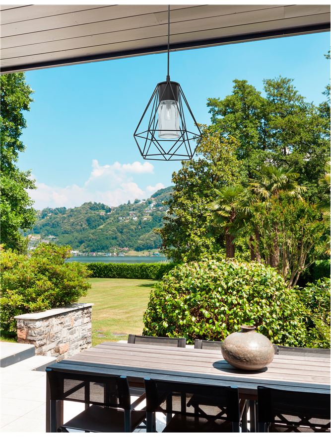 Lampa suspendata de exterior ISIDORA dim: D.22 X H.95 cm Nova Luce