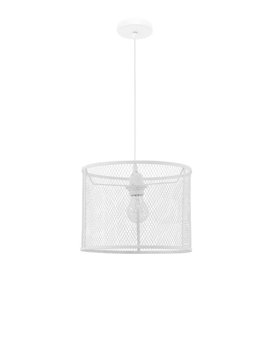 Lampa suspendata NET White Aluminium White Fabric Wire NOVA LUCE