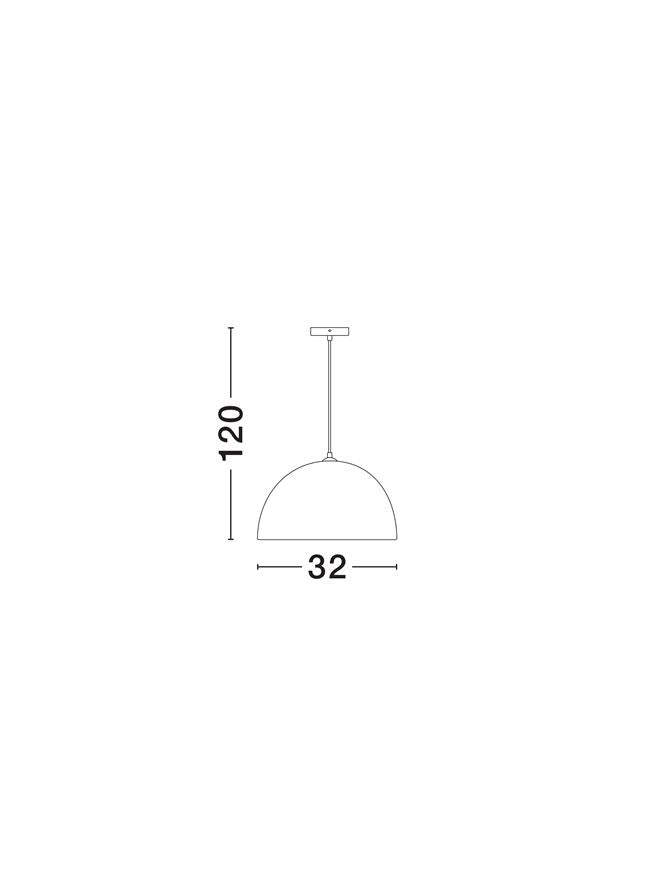 Lampa suspendata TALCUM LED E27 1x12Watt 100-240 Volt · IP20 D32cm Nova Luce