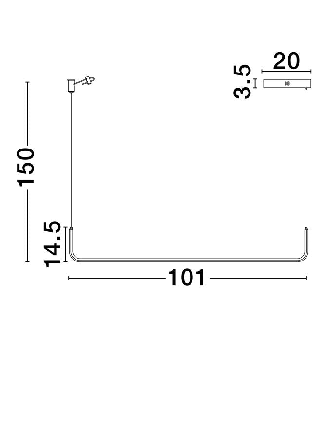 Lampa suspendata STRITA Sandy Black Steel NOVA LUCE