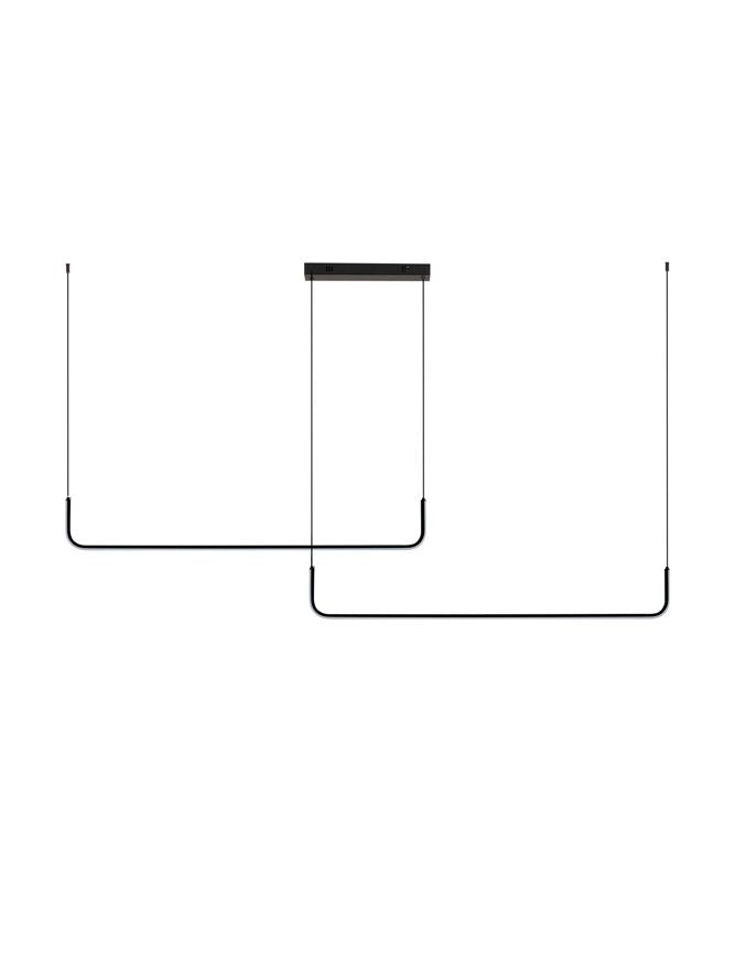 Lampa suspendata STRITA 2 Sandy Black Steel & Aluminium NOVA LUCE