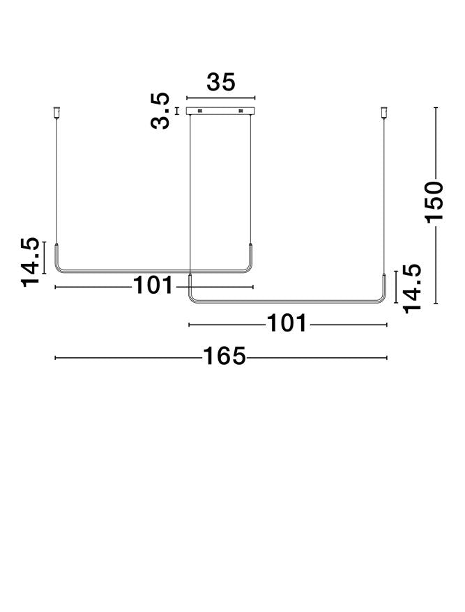 Lampa suspendata STRITA 2 Sandy Black Steel & Aluminium NOVA LUCE