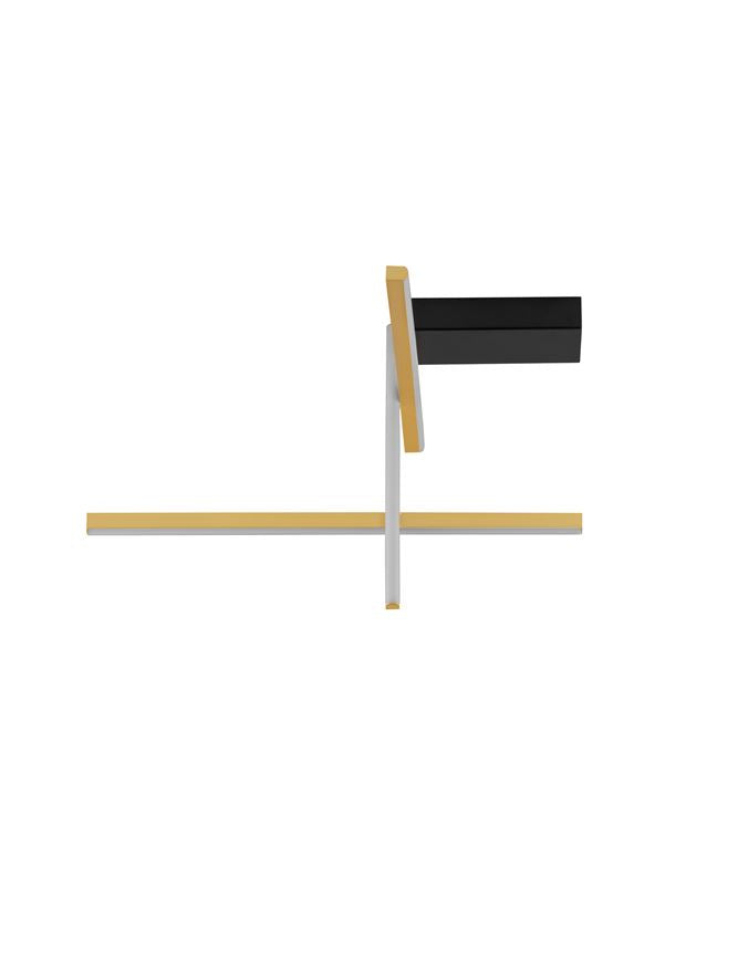Plafoniera ANTAMA Triac Dimmable Sandy Black & Gold Steel & Aluminium LED 26W 3200K Dim: 51X51 cm Nova Luce