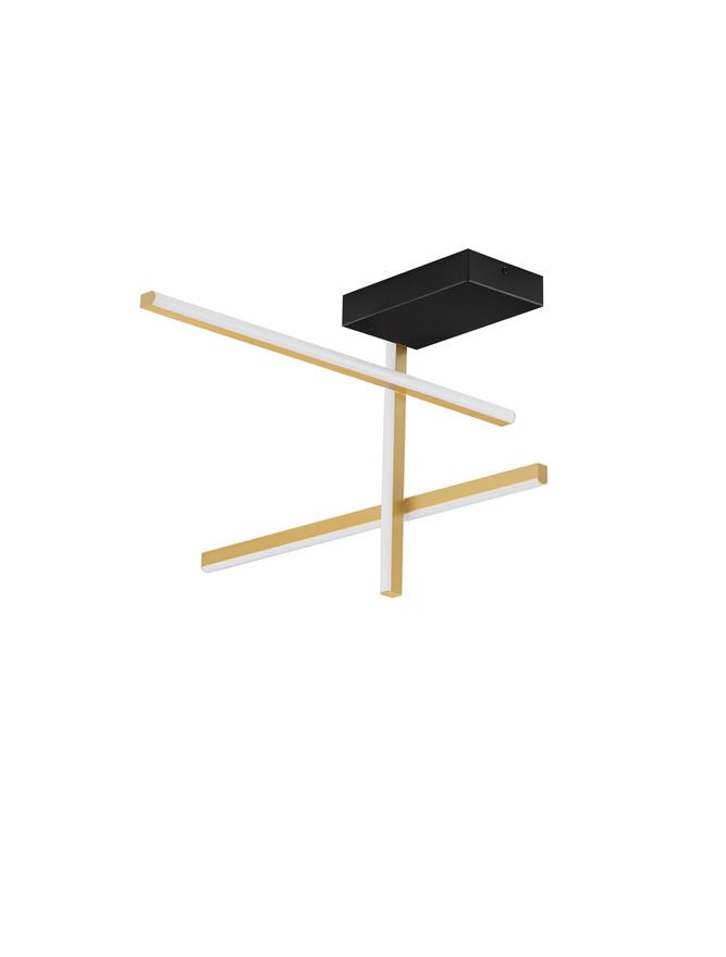 Plafoniera ANTAMA Triac Dimmable Sandy Black & Gold Steel & Aluminium LED 26W 3200K Dim: 51X51 cm Nova Luce