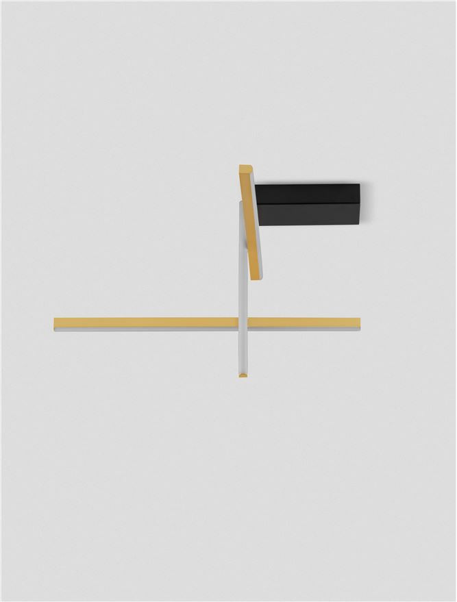 Plafoniera ANTAMA Triac Dimmable Sandy Black & Gold Steel & Aluminium LED 26W 3200K Dim: 51X51 cm Nova Luce