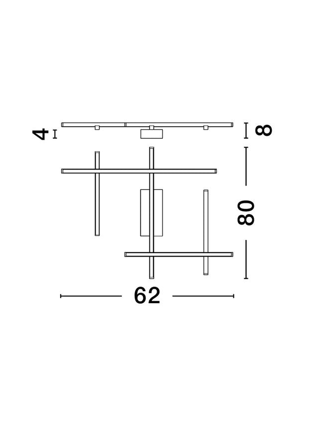 Plafoniera PACE Triac Dimmable Sandy White Aluminium & Acrylic LED 63W 3000K Dim: 80X62 cm Nova Luce