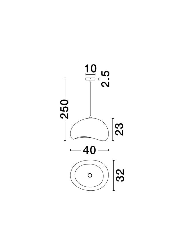 Lampa suspendata LEFKO LED E27 1x12Watt 100-240 Volt · IP20 D40cm Nova Luce