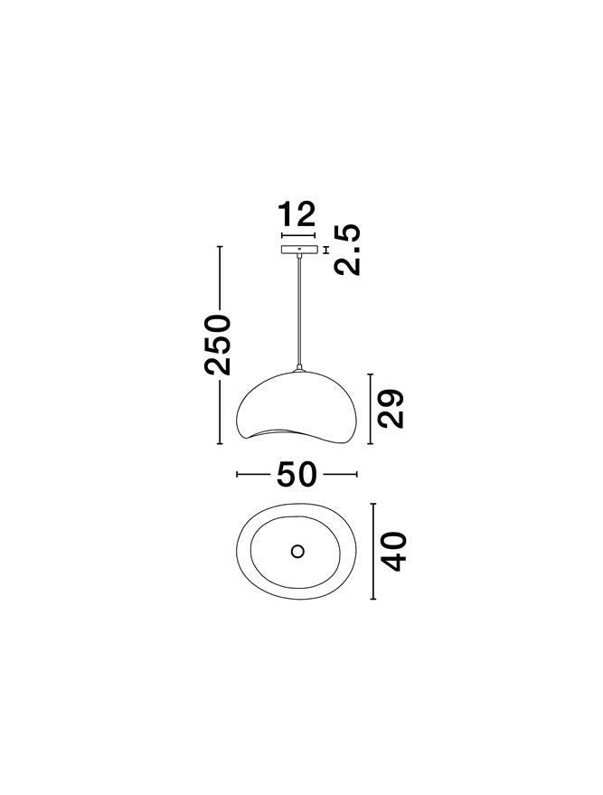 Lampa suspendata LEFKO LED E27 1x12Watt 100-240 Volt · IP20 D50cm Nova Luce