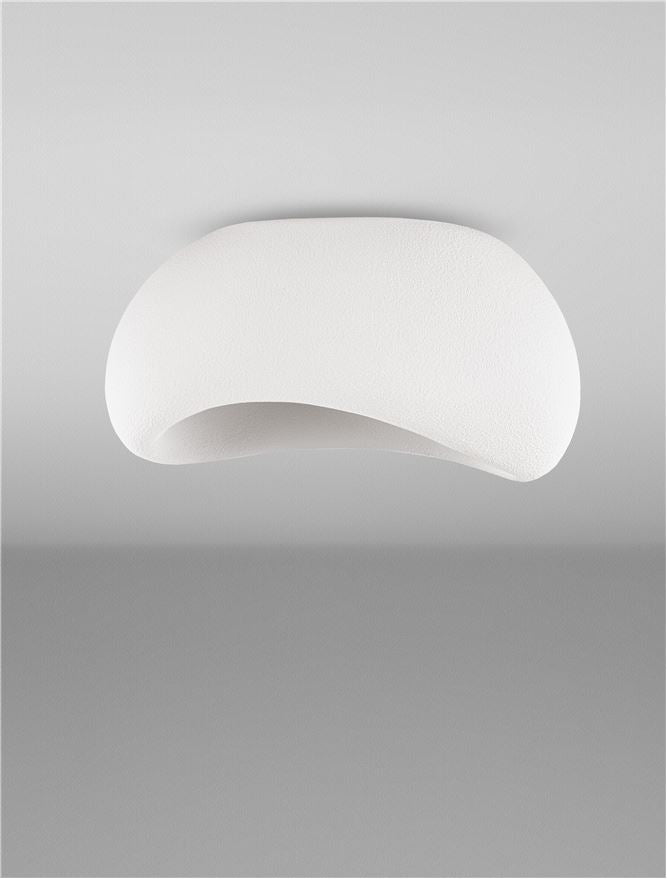 Plafoniera LEFKO Sandy White Polyurethane & Resin LED 1X12W E27 Dim: 50X40 cm Nova Luce
