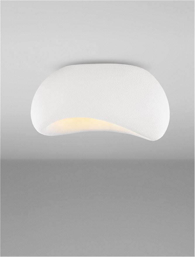 Plafoniera LEFKO Sandy White Polyurethane & Resin LED 1X12W E27 Dim: 50X40 cm Nova Luce