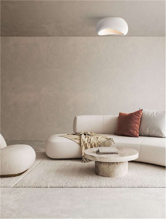 Plafoniera LEFKO Sandy White Polyurethane & Resin LED 1X12W E27 Dim: 60X48 cm  Nova Luce