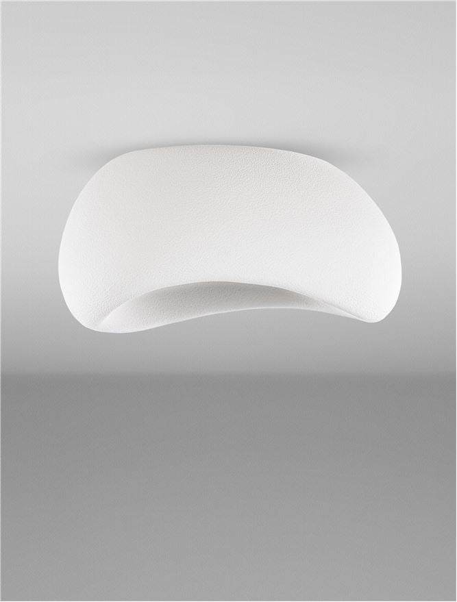 Plafoniera LEFKO Sandy White Polyurethane & Resin LED 1X12W E27 Dim: 60X48 cm  Nova Luce