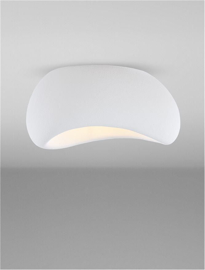 Plafoniera LEFKO Sandy White Polyurethane & Resin LED 1X12W E27 Dim: 60X48 cm  Nova Luce