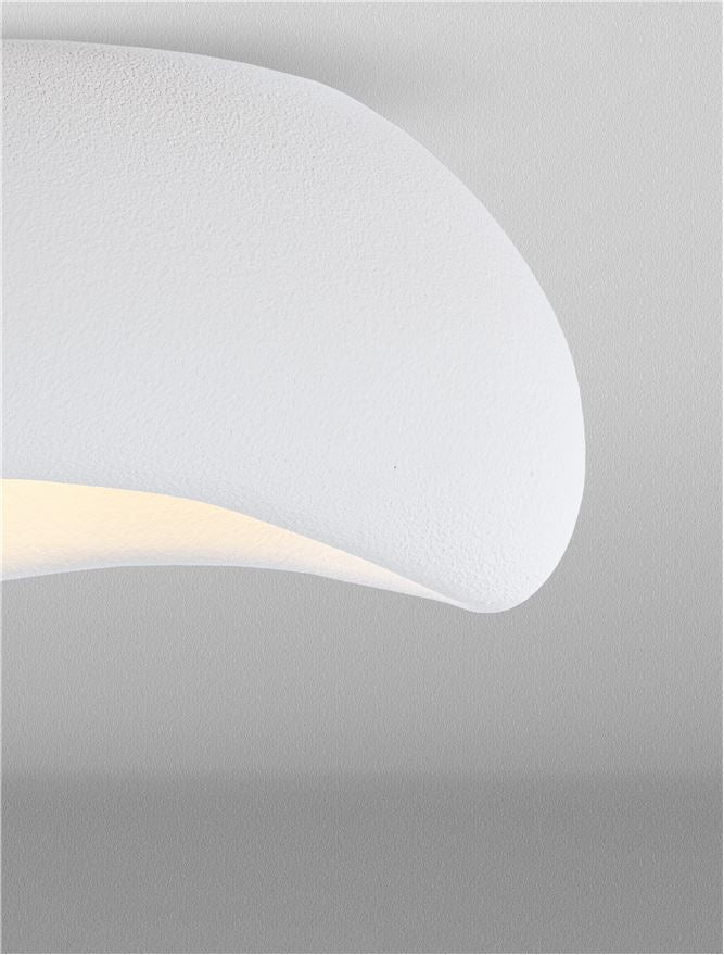 Plafoniera LEFKO Sandy White Polyurethane & Resin LED 1X12W E27 Dim: 60X48 cm  Nova Luce