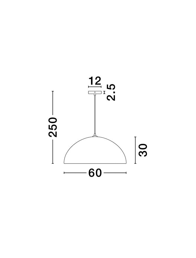 Lampa suspendata LEFKO II LED E27 1x12Watt 100-240 Volt · IP20 D60cm Nova Luce