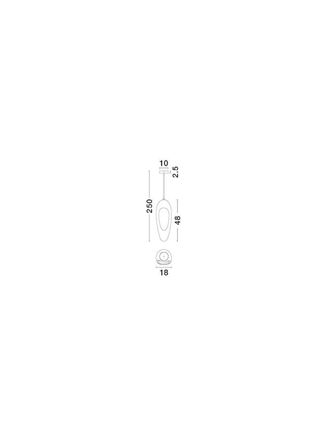 Lampa suspendata LEFKO III LED E27 1x12Watt 100-240 Volt · IP20L: 18 W: 48cm Nova Luce