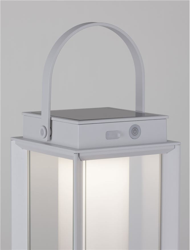 Lampa de masa portabila VERHAL, alb, 2W, IP54 H 47,5 cm Nova Luce