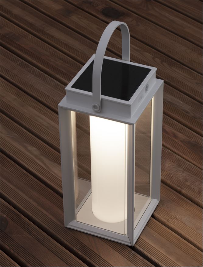 Lampa de masa portabila VERHAL, alb, 2W, IP54 H 47,5 cm Nova Luce