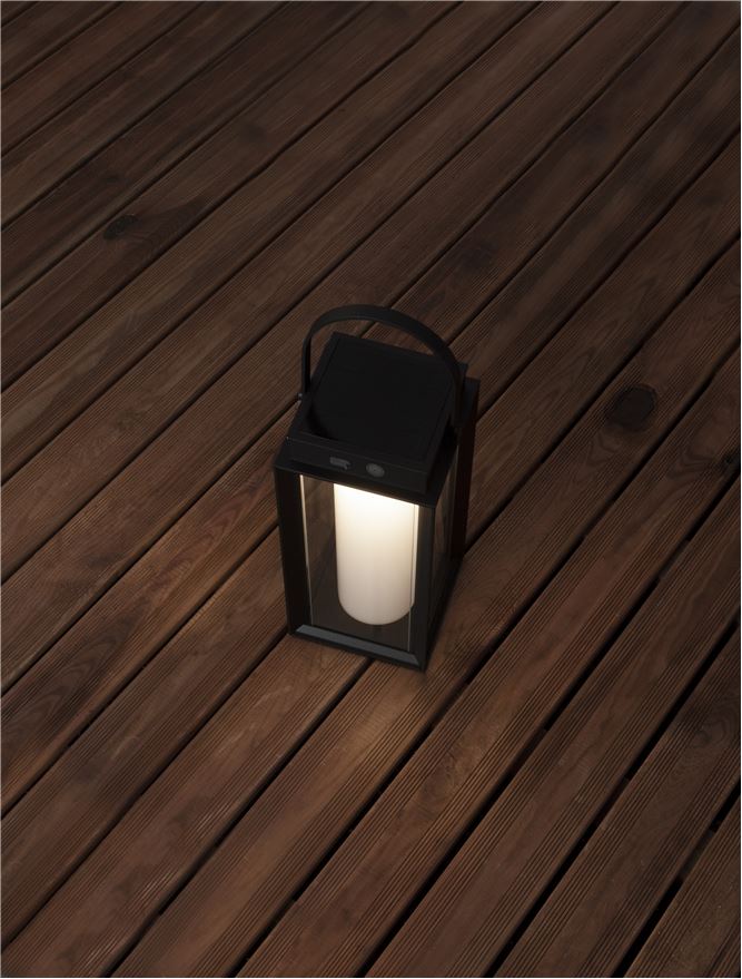 Lampa de masa portabila VERHAL, negru, 2W, IP54 H 47,5 cm Nova Luce