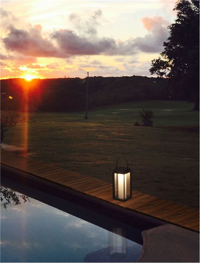 Lampa de masa portabila VERHAL, negru, 2W, IP54 H 47,5 cm Nova Luce