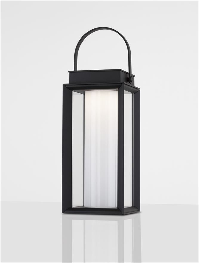 Lampa de masa portabila VERHAL, negru, 2W, IP54 H 47,5 cm Nova Luce