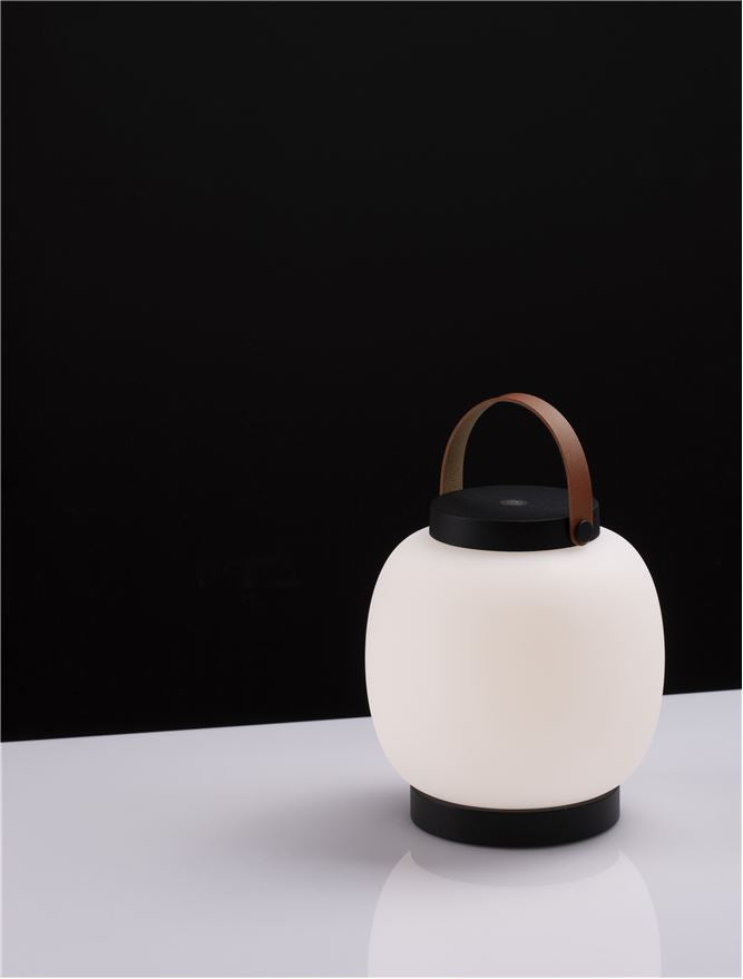 Lampa de masa portabila JIGRA, negru, 2W, IP54 H 22.8 cm Nova Luce